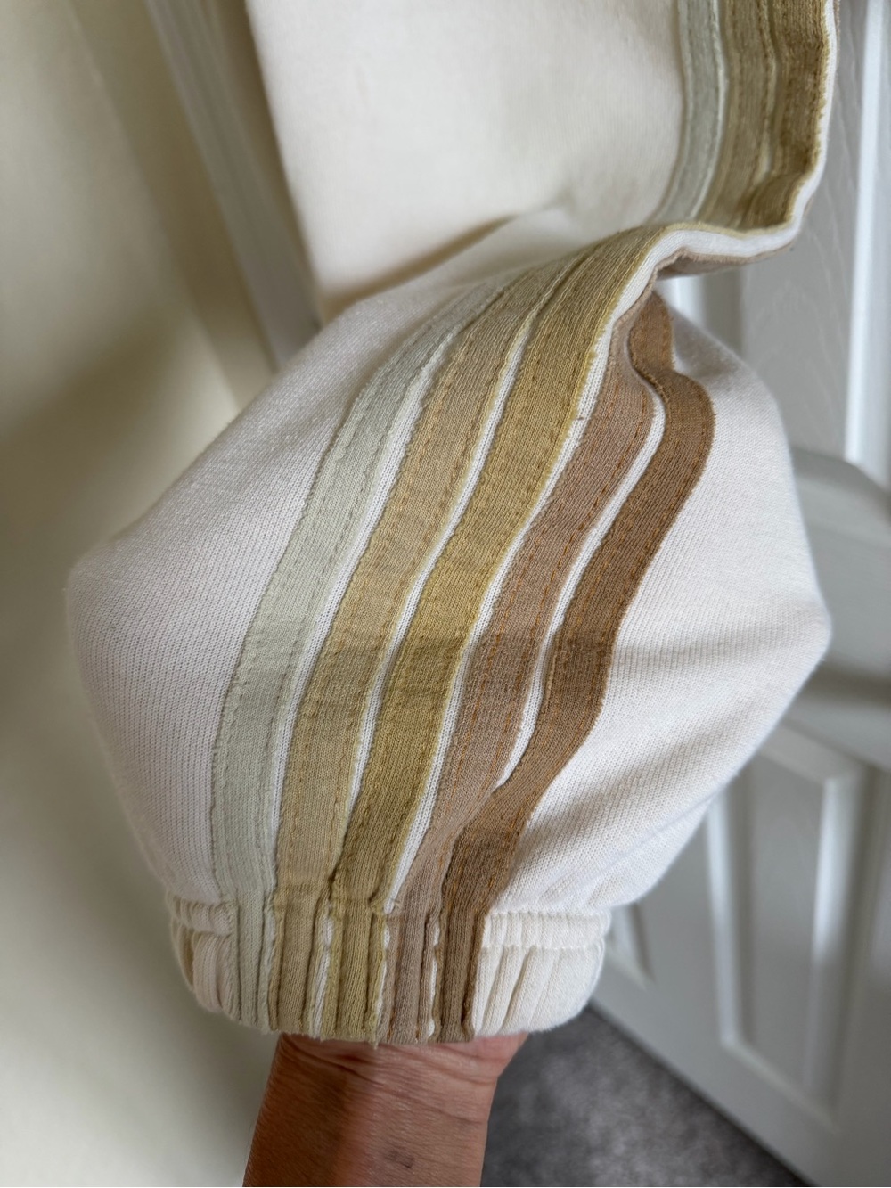 Aviator Nation Cream Stripe Hoodie And Jogger Set - Picture 8 of 10